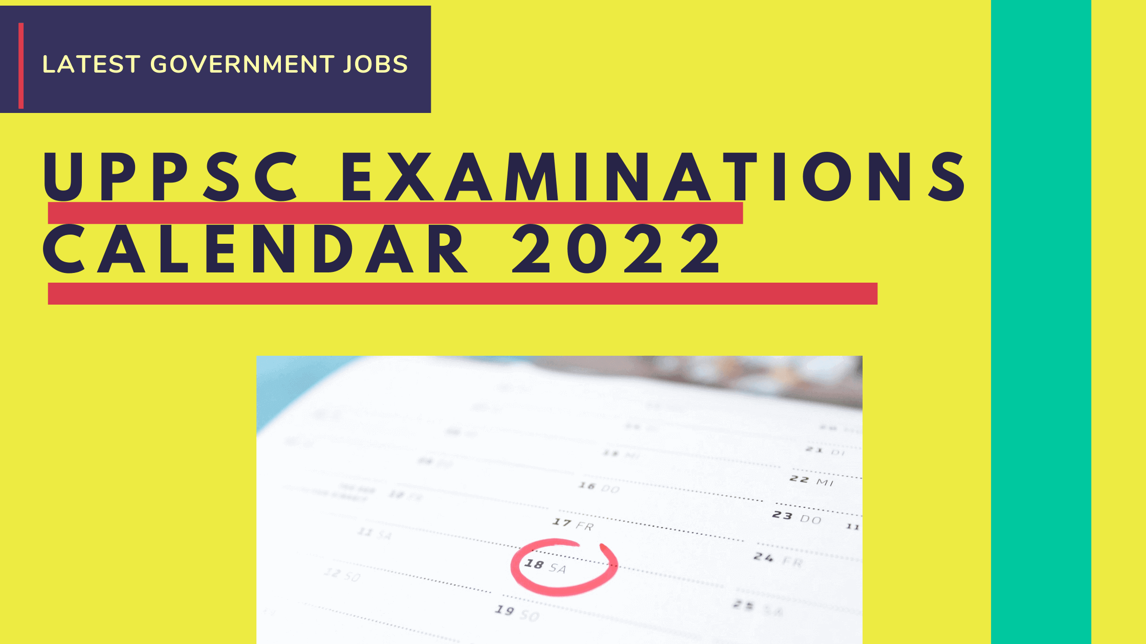 UPPSC Examinations Calendar 2022 Latest Government Jobs Sarkari Naukri