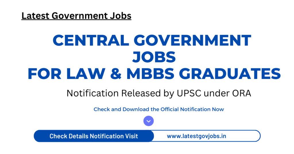 Career Openings in UPSC for Posts Fraud Investigating Officer and Specialist Grade