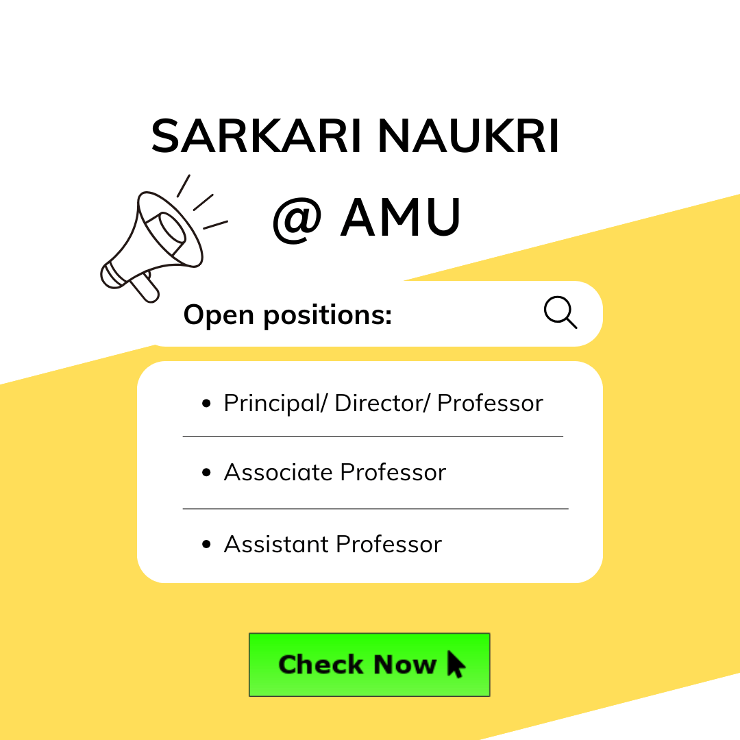 Sarkari Naukri for Teaching Job in Aligarh Muslim University